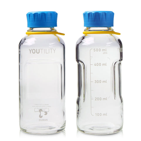 【德國YOUTILITY】 GL45血清瓶 500ml 寬口/ 廣口玻璃水瓶/環保水瓶《加價購限定賣場》